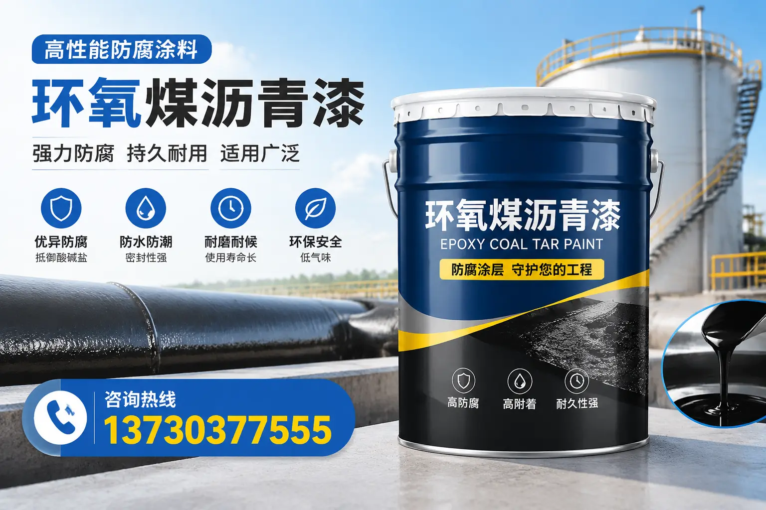 环氧煤沥青漆的耐久性分析，适合抚州的使用场景